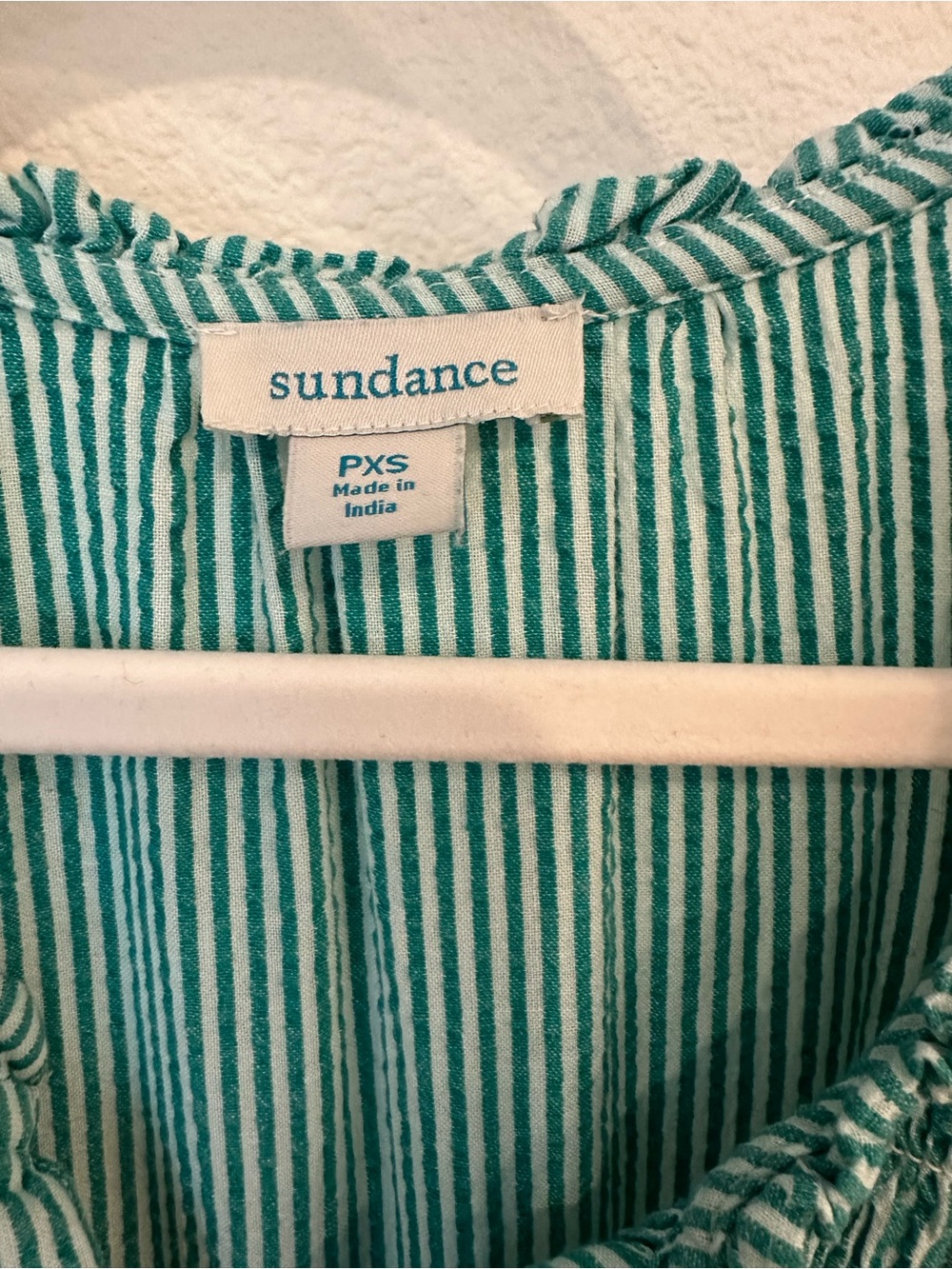 Sundance Green Stripe Puff-Sleeve Tiered Maxi Dress - Picture 3 of 5